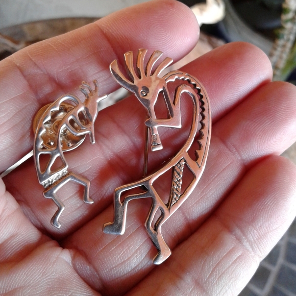 Sterling Silver Kokopelli Set of 2 Pins - Picture 6 of 8